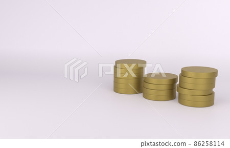 硬幣圖像：3DCG 插圖 86258114