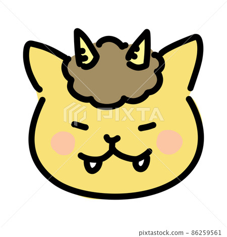 黃色惡魔貓的臉節分 86259561