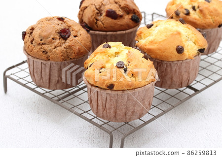 Chocolate chip muffins and cranberry muffins Chocolate chip muffins and cranberry muffins 86259813