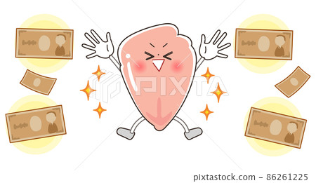 Protein chicken steak character Protein chicken steak character 86261225