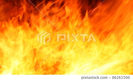 燃燒紅色的火焰的水平背景圖像 燃燒紅色的火焰的水平背景圖像 86261500