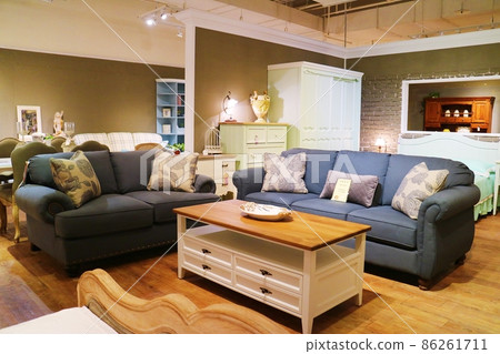 客廳的沙發一景 摩登現代風格的沙發 客廳的沙發一景 摩登現代風格的沙發 86261711