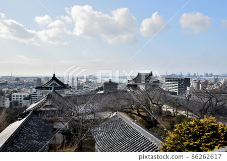 從和歌山城內眺望木之川花古[和歌山縣和歌山市] 86262617