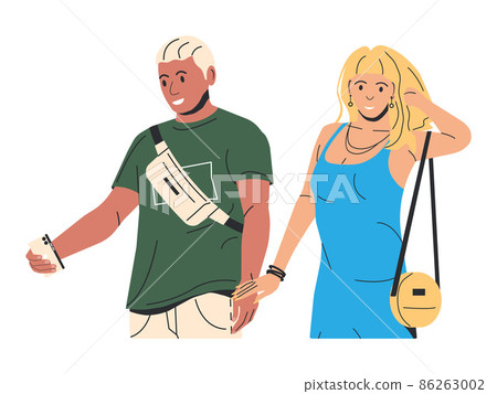 Stylish Couple Isolated. Stylish Couple Isolated. 86263002