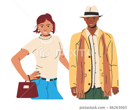 Stylish Couple Isolated. Stylish Couple Isolated. 86263003