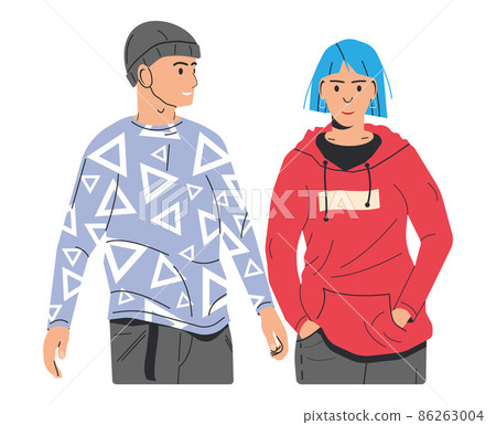 Stylish Couple Isolated. Stylish Couple Isolated. 86263004