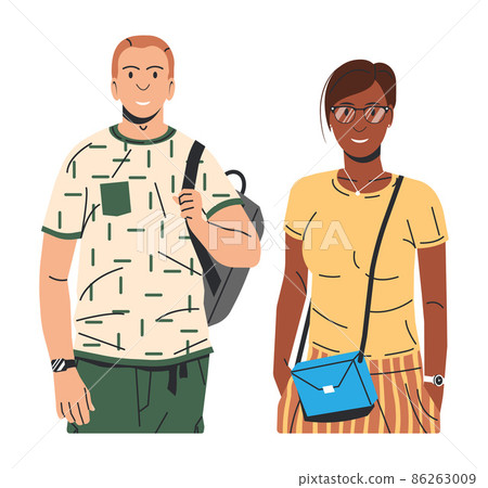 Stylish Couple Isolated. 86263009