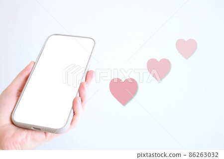Smartphone and heart mark 86263032