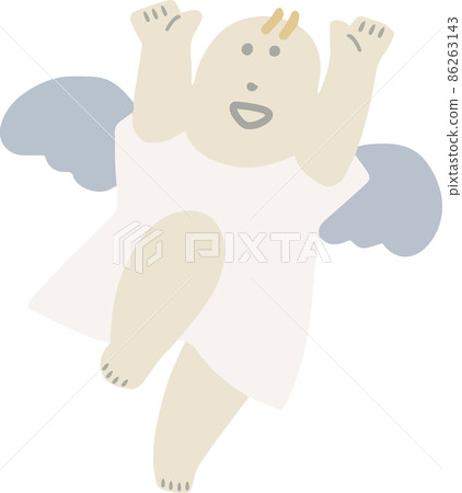 舉起雙手的天使的插圖 86263143