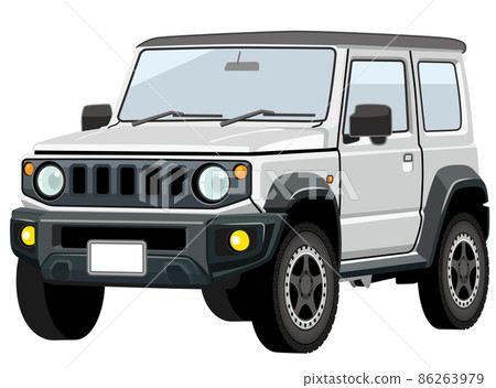 可愛的複古 SUV 四輪驅動圖 86263979