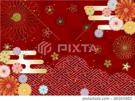 日本pattern_red格子圖案背景1176 日本pattern_red格子圖案背景1176 86263983