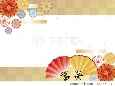 日本圖案_金葉格子圖案背景1174 86263985
