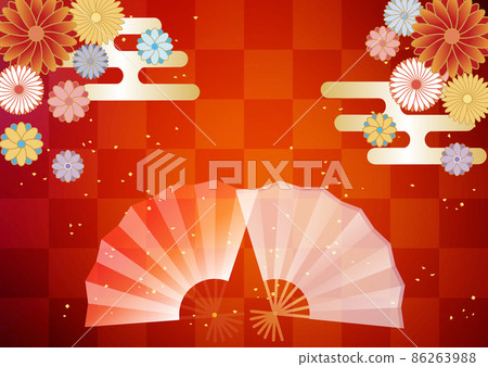 日本pattern_red格子圖案背景1171 86263988