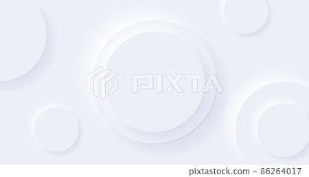 White three-dimensional circular abstract background 86264017