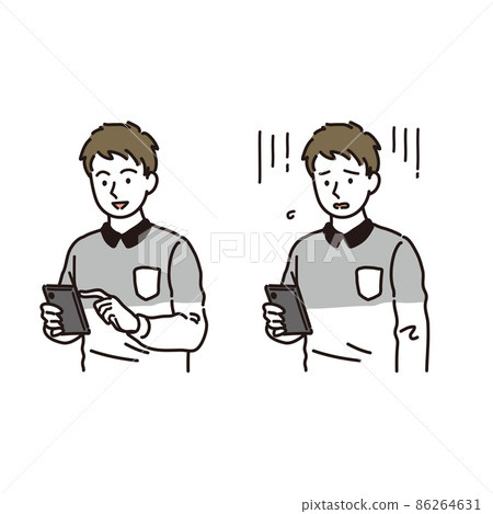 看著智能手機的男人 看著智能手機的男人 86264631