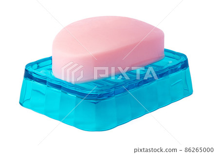 New soap on a dish isolated on white background New soap on a dish isolated on white background 86265000