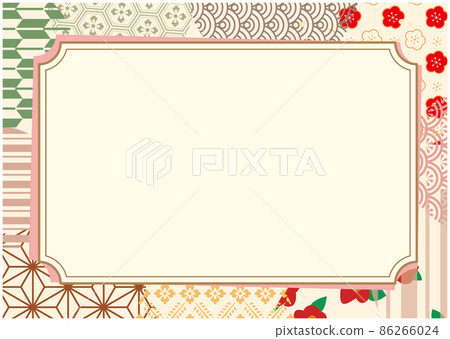 日式複古日式框架框架背景 86266024