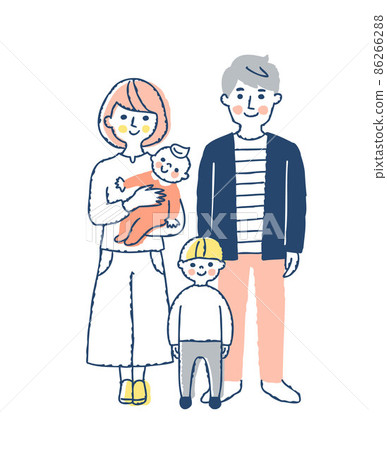 有兩個孩子的年輕家庭 有兩個孩子的年輕家庭 86266288