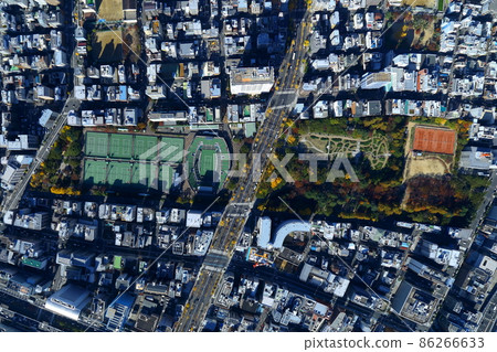 Utsubo Park bird's-eye view-aerial view- 86266633