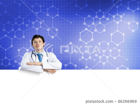Doctor with banner 86266969