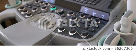 Medical office interior with equipment for ultrasound diagnostics. medical office with equipment for diagnostics 86267306
