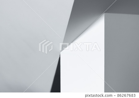 Abstract minimal interior fragment. White corners Abstract minimal interior fragment. White corners 86267683