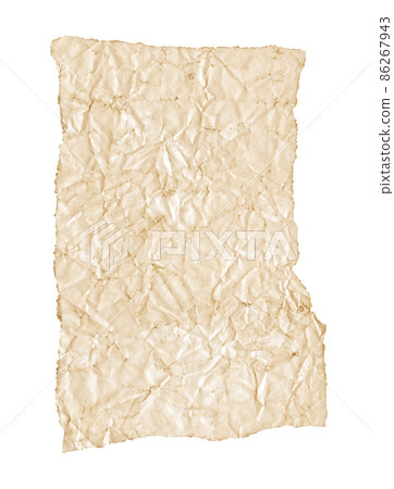 Old grunge paper sheet. Parchment isolated on white 86267943