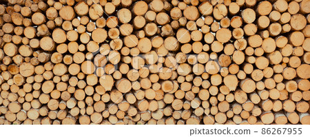 Stack of tree trunks. Texture background Stack of tree trunks. Texture background 86267955