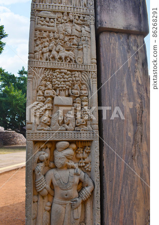 Stupa No 1, North Gateway, Left Pillar, Inside Panel 3 Stupa No 1, North Gateway, Left Pillar, Inside Panel 3 86268291