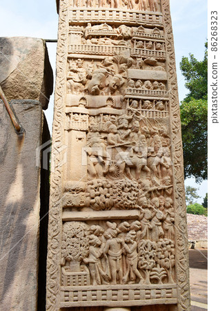 Stupa No 1, East Gateway, Left Pillar, Inside Panel 3 Stupa No 1, East Gateway, Left Pillar, Inside Panel 3 86268323