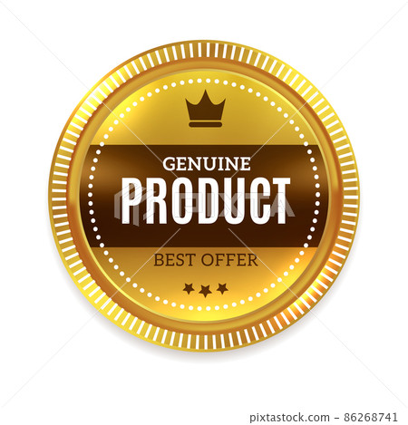Genuine product badge. Best offer golden label Genuine product badge. Best offer golden label 86268741