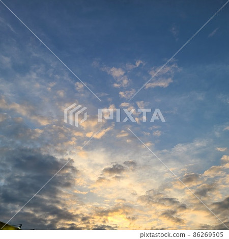 Beautiful sunset sky 86269505
