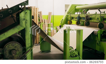 Manufactoring equipment Produce Paper Machine Shafts At Paper Mill. equipment. Paper Production 86269793