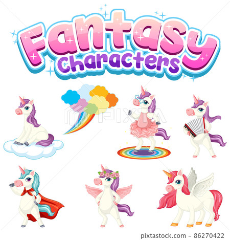 Set of fairy tale cartoon characters 86270422