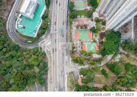 the highway of Tseung Kwan O Road , kwun tong 23 Jan 2022 86271029