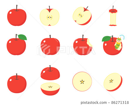 Fruit illustration variety set apples 86271318