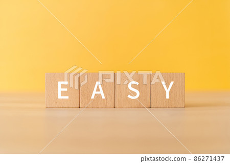 Building blocks with "EASY" written on them Building blocks with "EASY" written on them 86271437