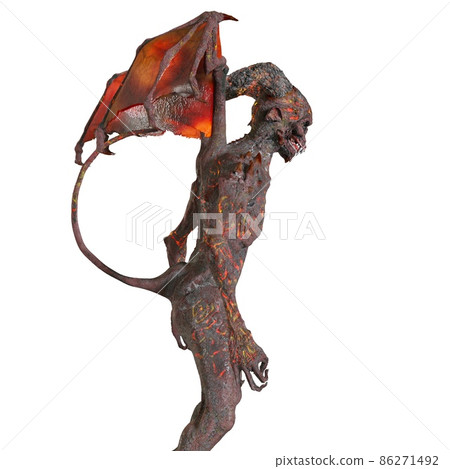 Demon isolated in white background 3d illustration 86271492