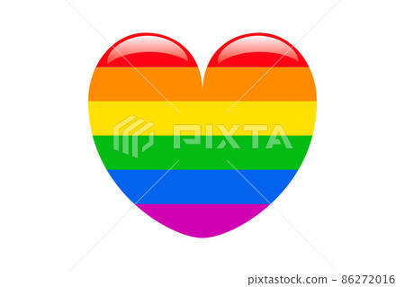 Rainbow Heart shape icon vector illustration. LGBTQ pride Rainbow Heart shape icon vector illustration. LGBTQ pride 86272016
