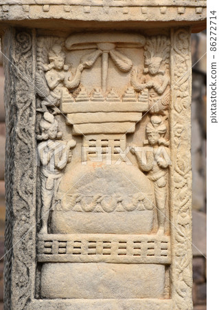 Stupa No 3, Front Face, Left Pillar Panel 1 Stupa No 3, Front Face, Left Pillar Panel 1 86272714