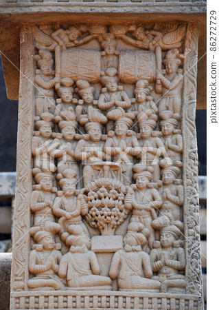 Stupa No 1, North Gateway, Right Pillar, Front Face Panel 1 Stupa No 1, North Gateway, Right Pillar, Front Face Panel 1 86272729