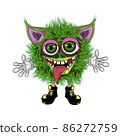 Stock Illustration Green Monster 86272759