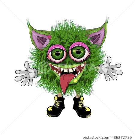 Stock Illustration Green Monster 86272759
