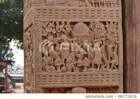 Stupa No 1, East Gateway, Left Pillar, Inside Panel 3 Stupa No 1, East Gateway, Left Pillar, Inside Panel 3 86272816