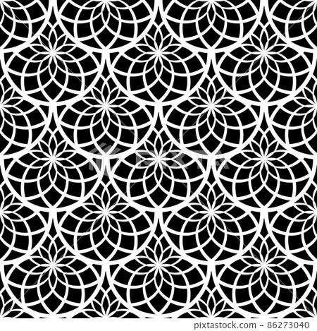Art Deco motif in seamless decorative geometric pattern. Art Deco motif in seamless decorative geometric pattern. 86273040