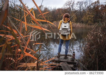 beautiful girl on the pier 86273990