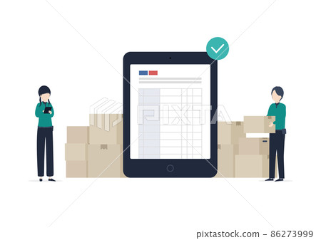 Are you still managing your inventory on paper? Illustration material Are you still managing your inventory on paper? Illustration material 86273999