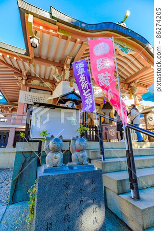 Tokyo Asakusa Shichifukujin Tour The main shrine of Imado Shrine and the beckoning cat 86274205
