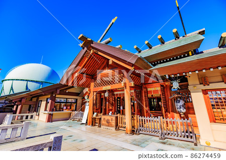 Tokyo Asakusa Shichifukujin Tour Hall of Worship and Gas Tank at Ishihama Shrine Tokyo Asakusa Shichifukujin Tour Hall of Worship and Gas Tank at Ishihama Shrine 86274459