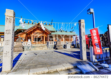 Tokyo Asakusa Shichifukujin Tour Hall of Worship at Ishihama Shrine 86274472